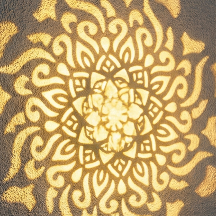 Sonnenwandlampe | Mandala-Lichtspiel | Automatisches Einschalten | Lichtzauber