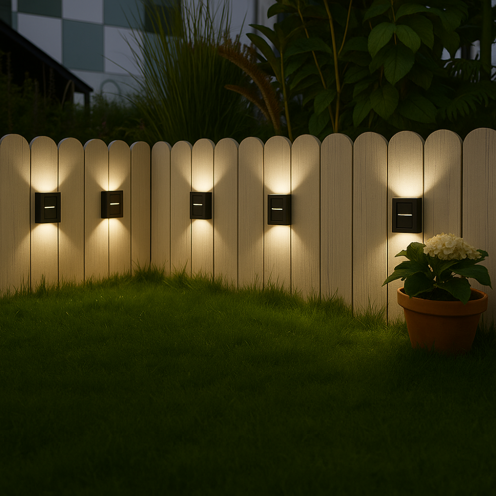 Solarbetriebene LED-Wandleuchte – Warmes Licht ganz ohne Kabel (4er Set)