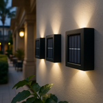 Solarbetriebene LED-Wandleuchte – Warmes Licht ganz ohne Kabel (4er Set)