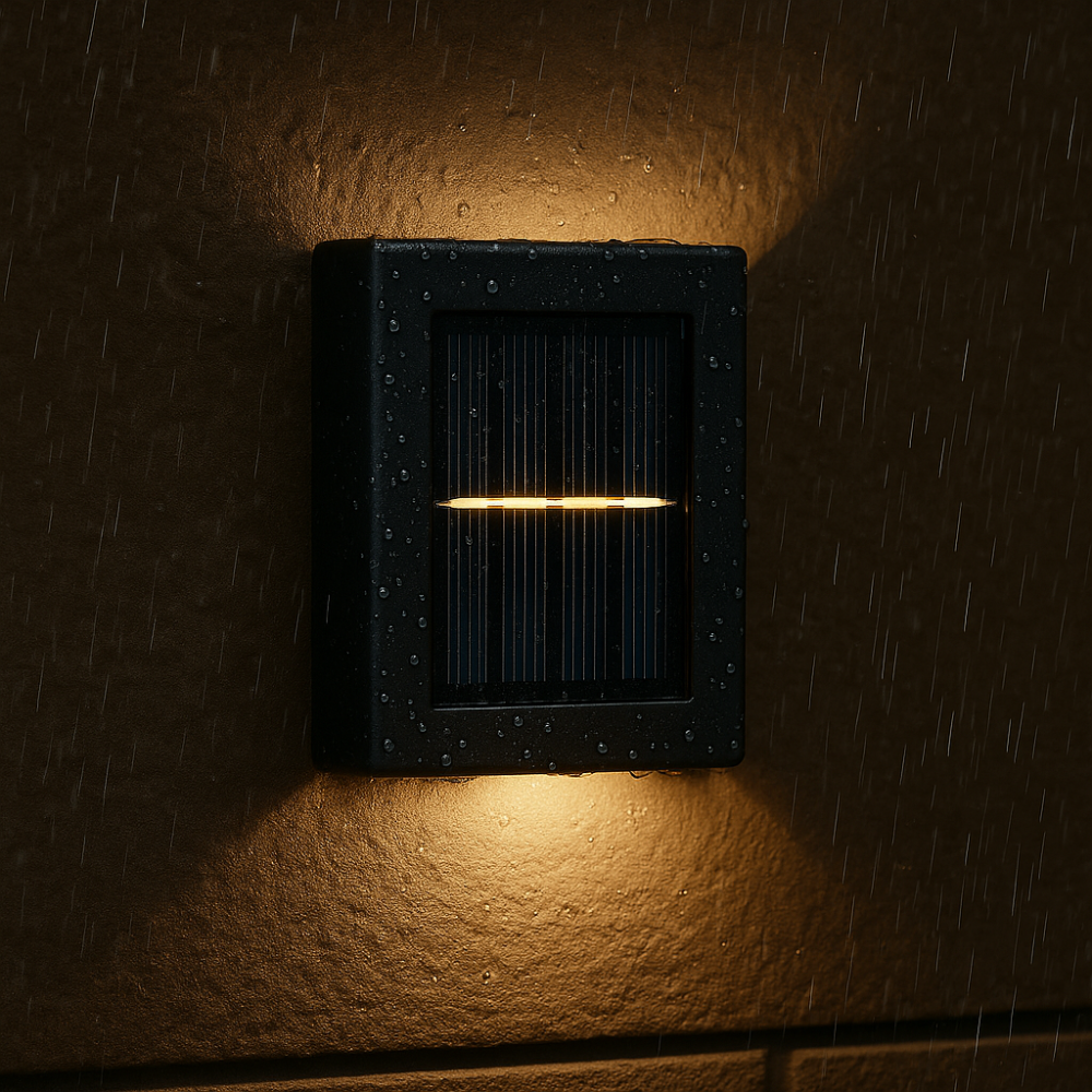 Solarbetriebene LED-Wandleuchte – Warmes Licht ganz ohne Kabel (4er Set)