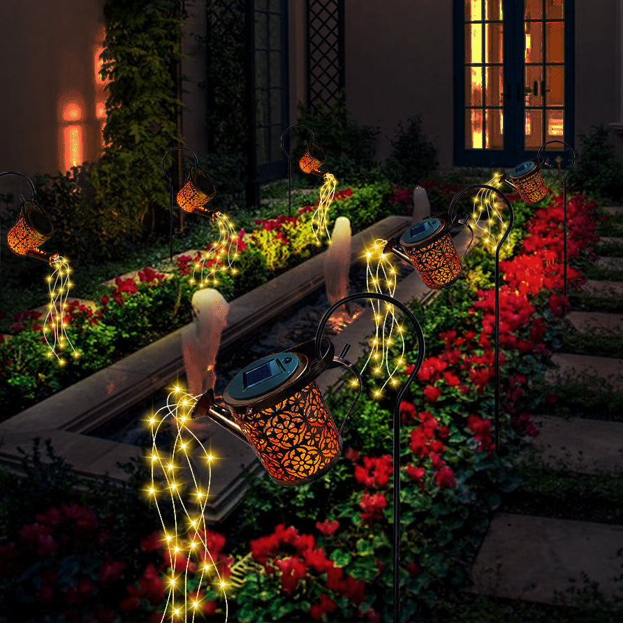 Elegante Solar-Gartenlampe mit faszinierenden Lichtmustern – 80 cm Außenlaterne für Gärten und Höhlen