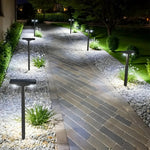 Solarbetriebene Gartenlichter mit zwei Farbmodi – Wetterfeste LED-Leuchten für den Außenbereich