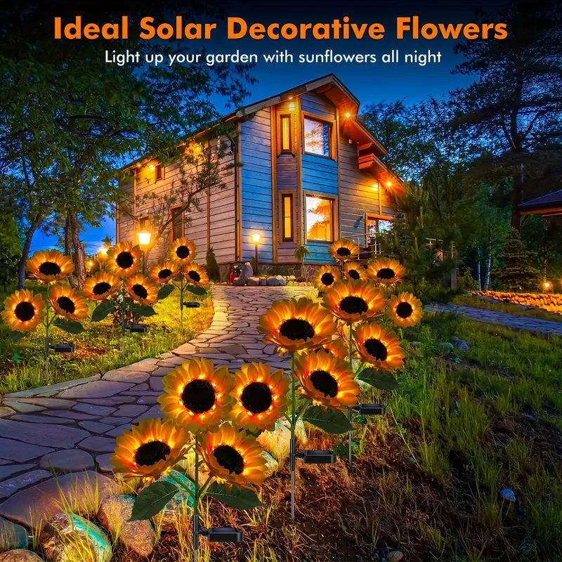 Blossom Magic - Solar Sunflower Lights for Your Garden