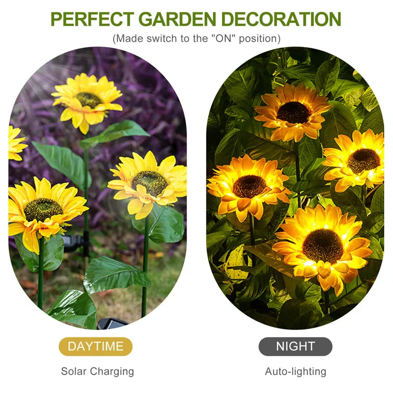 Blossom Magic - Solar Sunflower Lights for Your Garden