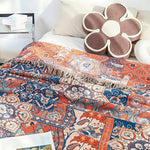 Blühende Jacquard-Baumwolldecke für Ihr Zuhause