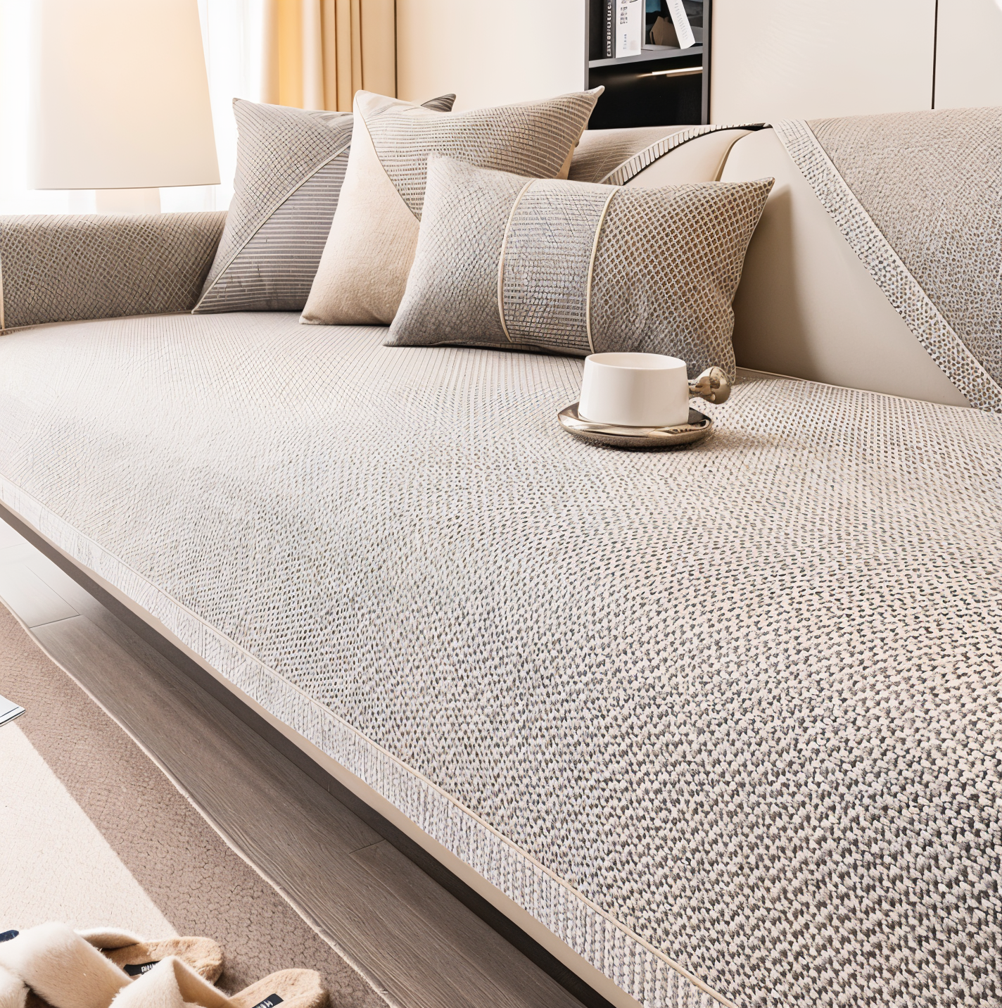 Protective sofa cover made of high-quality cotton-polyester blend