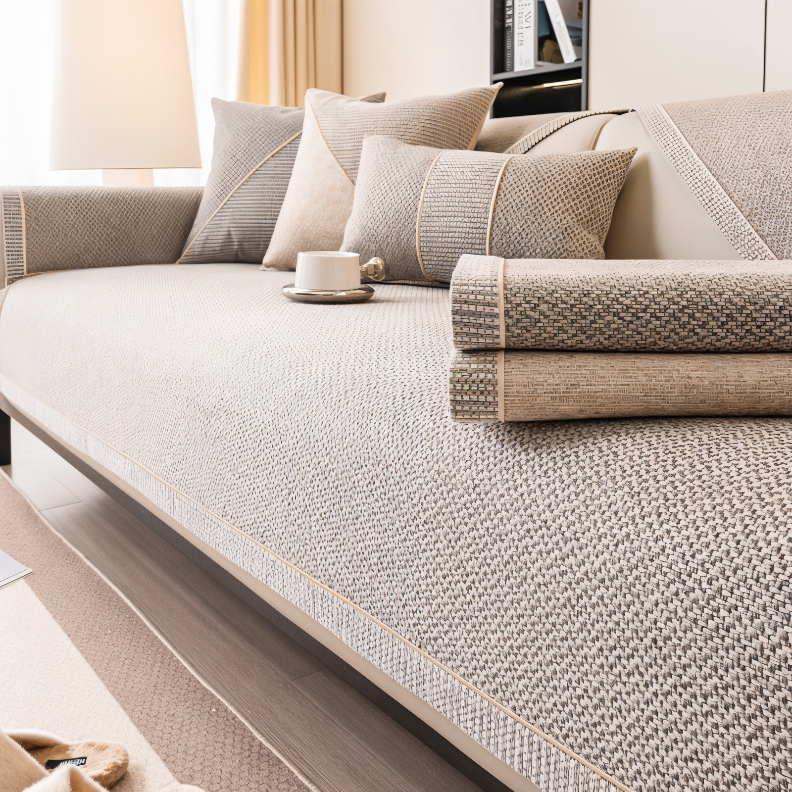 Protective sofa cover made of high-quality cotton-polyester blend