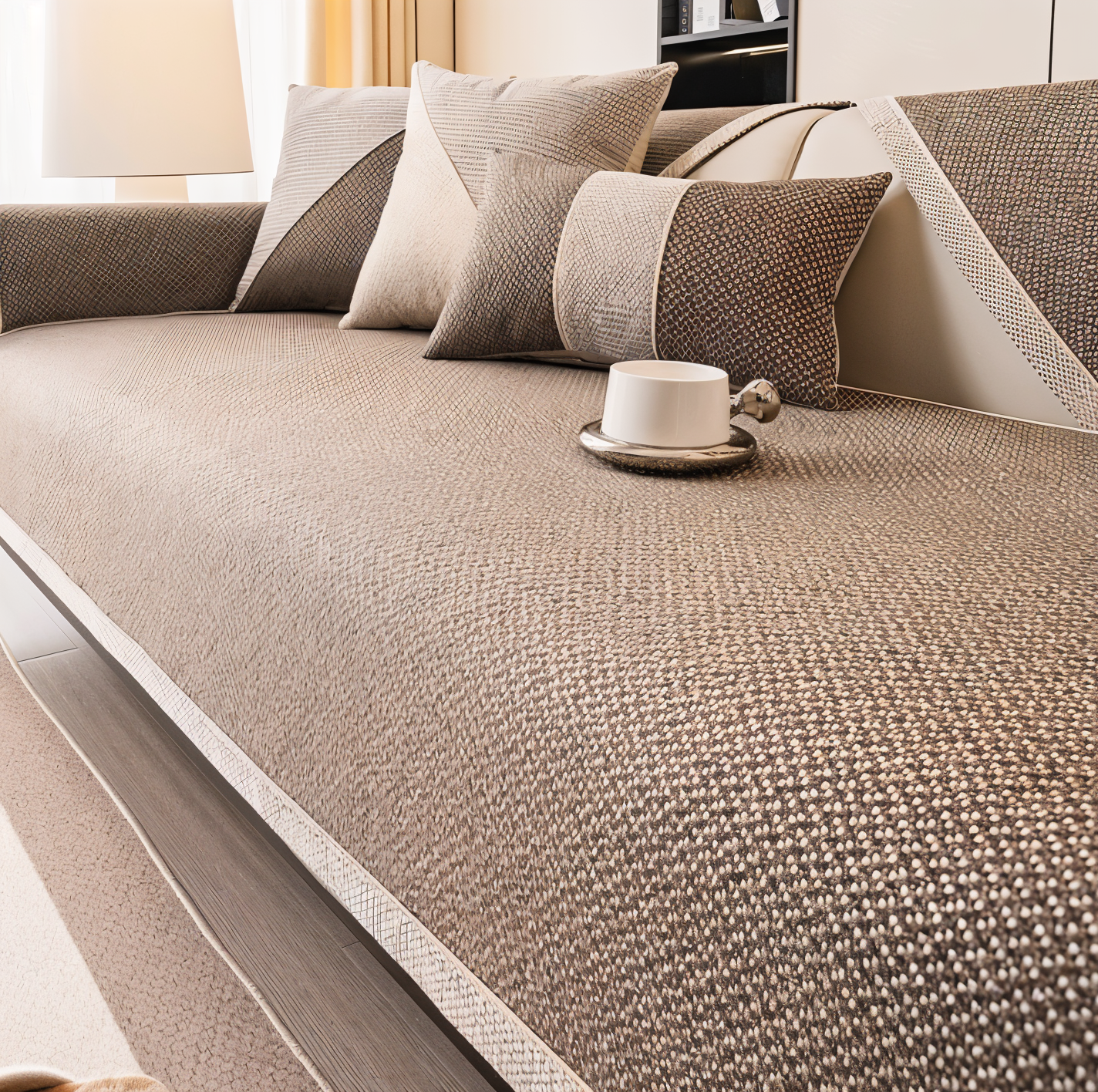 Protective sofa cover made of high-quality cotton-polyester blend
