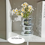 Spiegelkachel-Vase im Spiralmuster