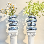 Spiegelkachel-Vase im Spiralmuster