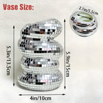 Spiegelkachel-Vase im Spiralmuster