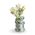 Spiegelkachel-Vase im Spiralmuster