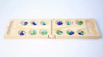 SpeelGem - Mancala Board Game Set with Foldable Wooden Board