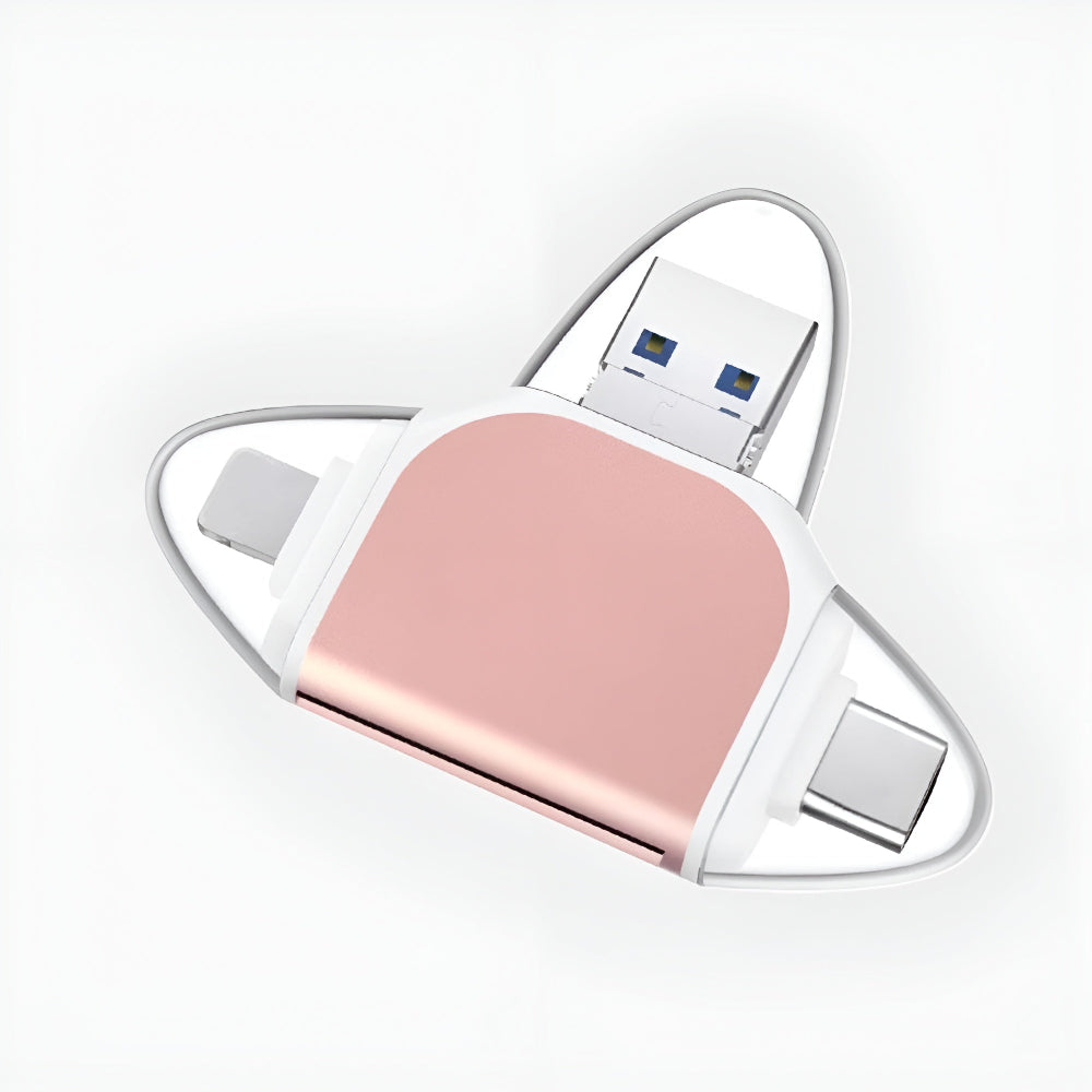 Kompakter 4-in-1 Kartenleser für schnelles Datenmanagement