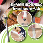 Gemüseschneider | 360-Grad Edelstahlklingen | Perfekte Streifen für Kräuter und Gemüse