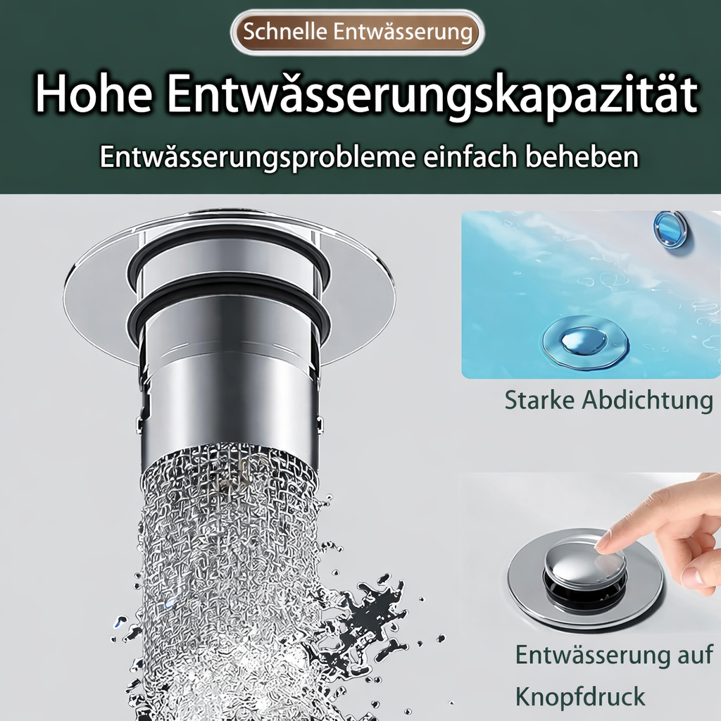 Intelligenter Abflussstopfen | Effektiver Edelstahlfilter