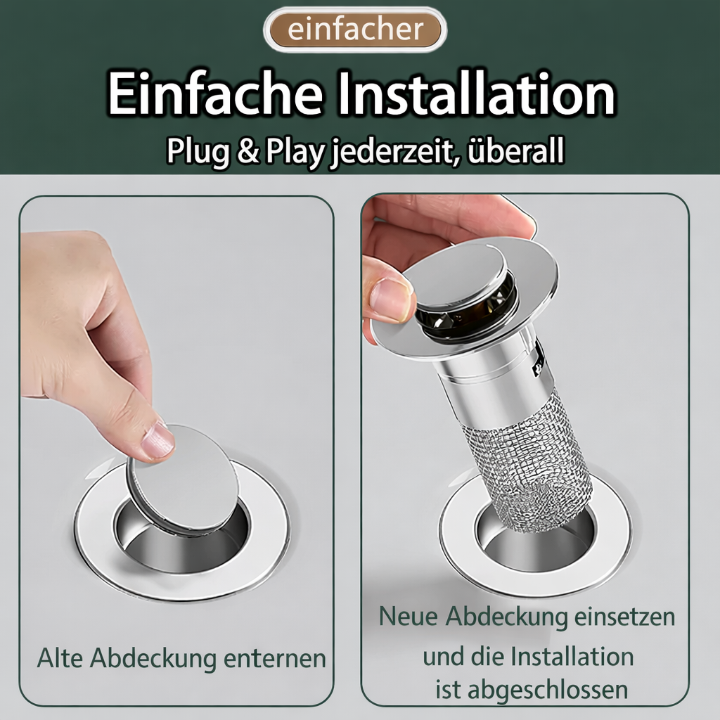 Intelligenter Abflussstopfen | Effektiver Edelstahlfilter