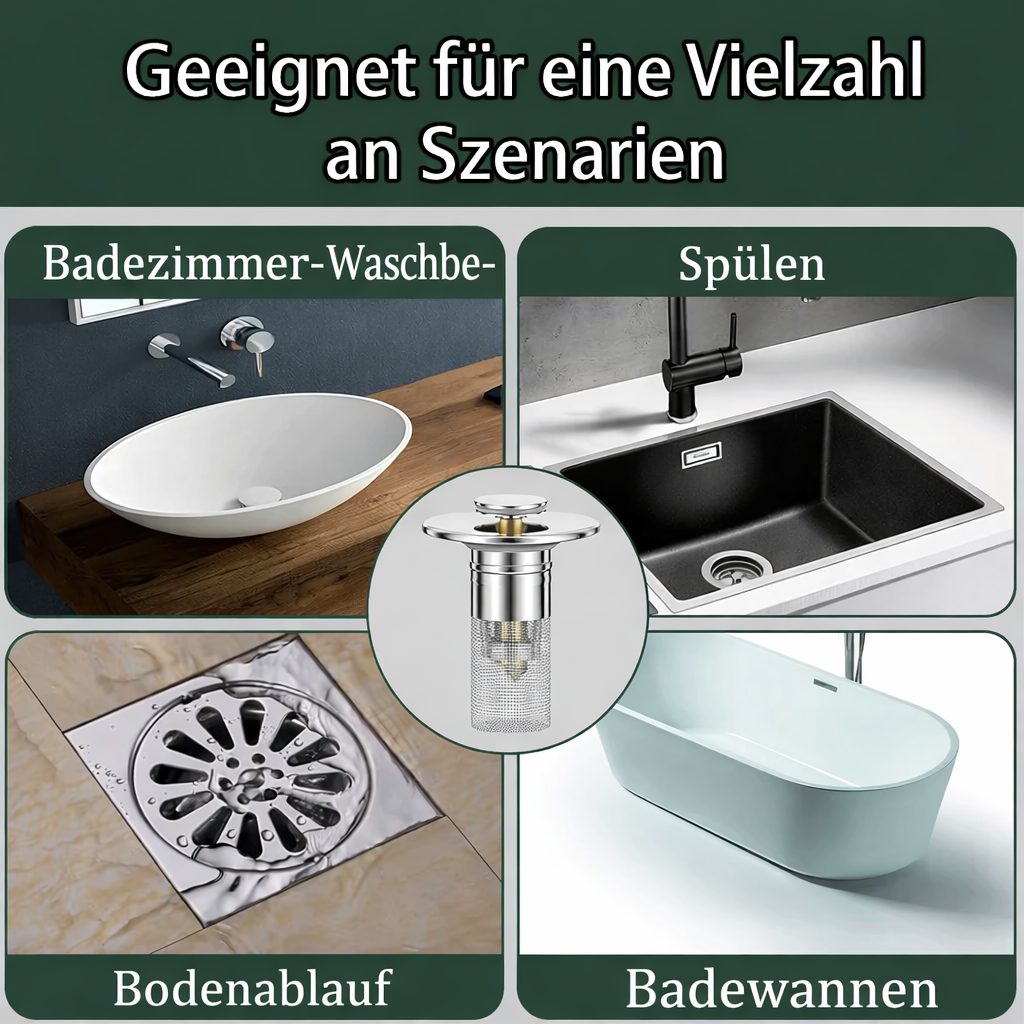 Intelligenter Abflussstopfen | Effektiver Edelstahlfilter