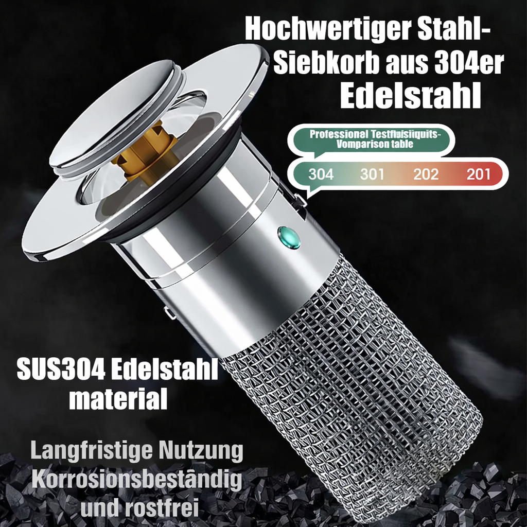 Intelligenter Abflussstopfen | Effektiver Edelstahlfilter
