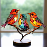 Beautiful Glass Birds on a Branch – Table Decoration
