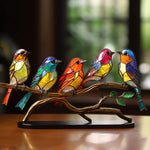 Beautiful Glass Birds on a Branch – Table Decoration