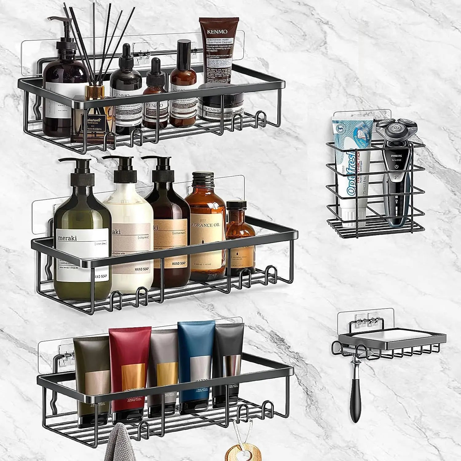 Practical wall mount for your bathroom – Storage without drilling