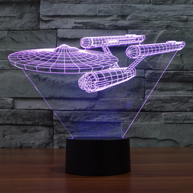 Galaxia 3D Raumschiff LED Licht – Multicolor Illusionslampe