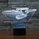 Galaxia 3D Raumschiff LED Licht – Multicolor Illusionslampe