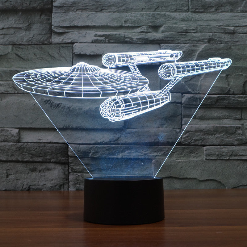 Galaxia 3D Raumschiff LED Licht – Multicolor Illusionslampe