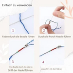 Präzisions-Nähnadelset | Einfaches Sticken | Farblich Kennzeichnete Nadeln