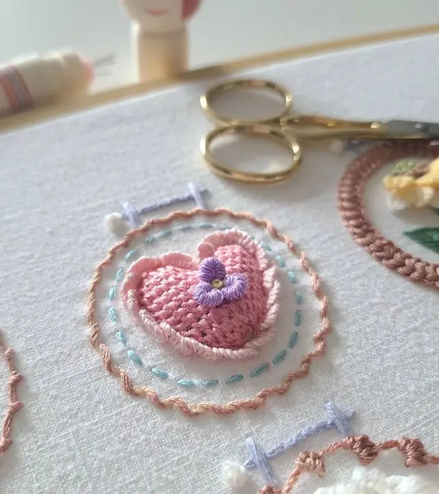 Blumenstickset mit 12 Designs | Komplettset für Einsteiger