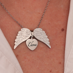 Herzschmuck | Engelsherz Halskette – Elegante Gravur in Gold oder Silber