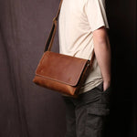Elegant Men's Leather Messenger Bag