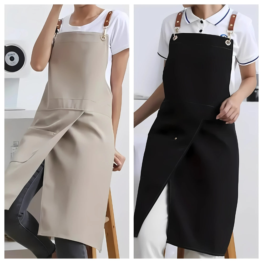 Elegant skirt apron with practical pockets and adjustable straps