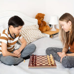 Elegant 3-in-1 Wooden Game Set: Chess, Checkers, and Backgammon