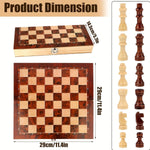 Elegant 3-in-1 Wooden Game Set: Chess, Checkers, and Backgammon