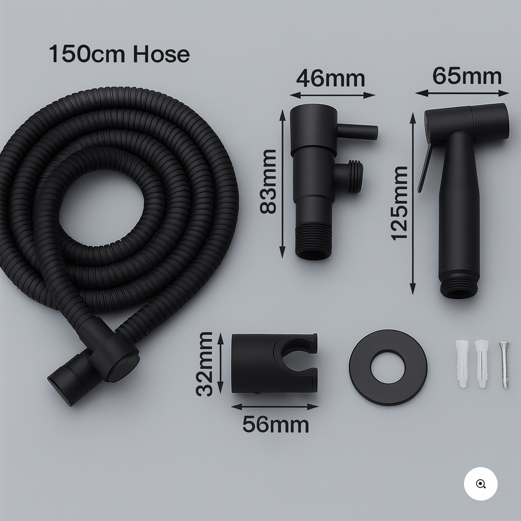 Hygienic Stainless Steel Bidet Shower with Wall Mount