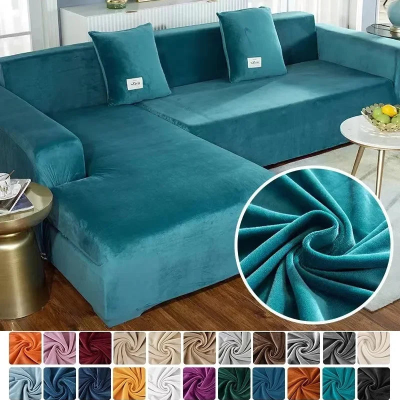 Elegante Stretch-Velours Sofahülle – Stilvoller Schutz für jedes Sofa