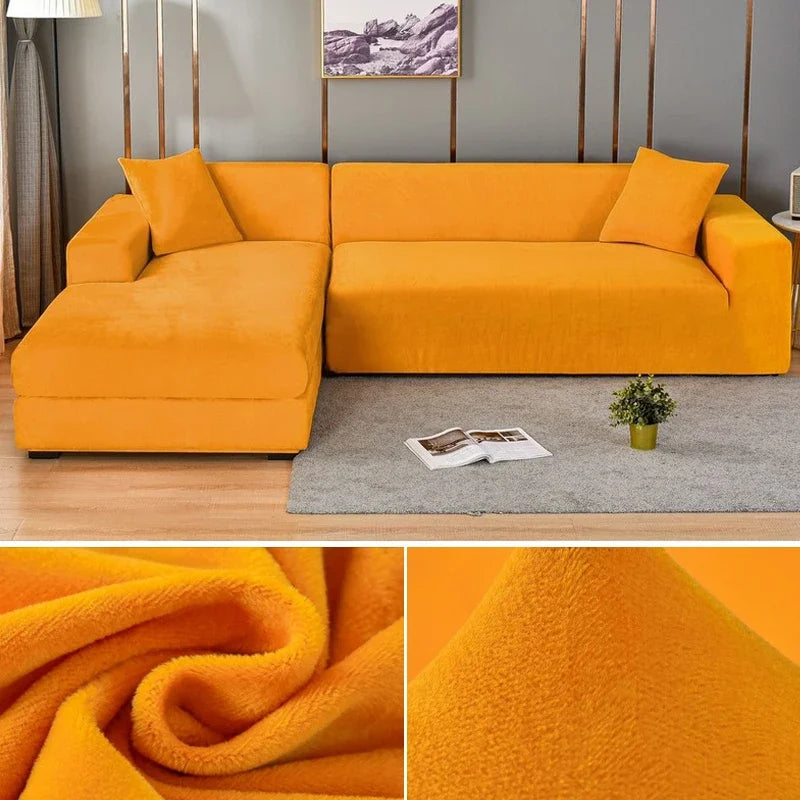 Elegante Stretch-Velours Sofahülle – Stilvoller Schutz für jedes Sofa