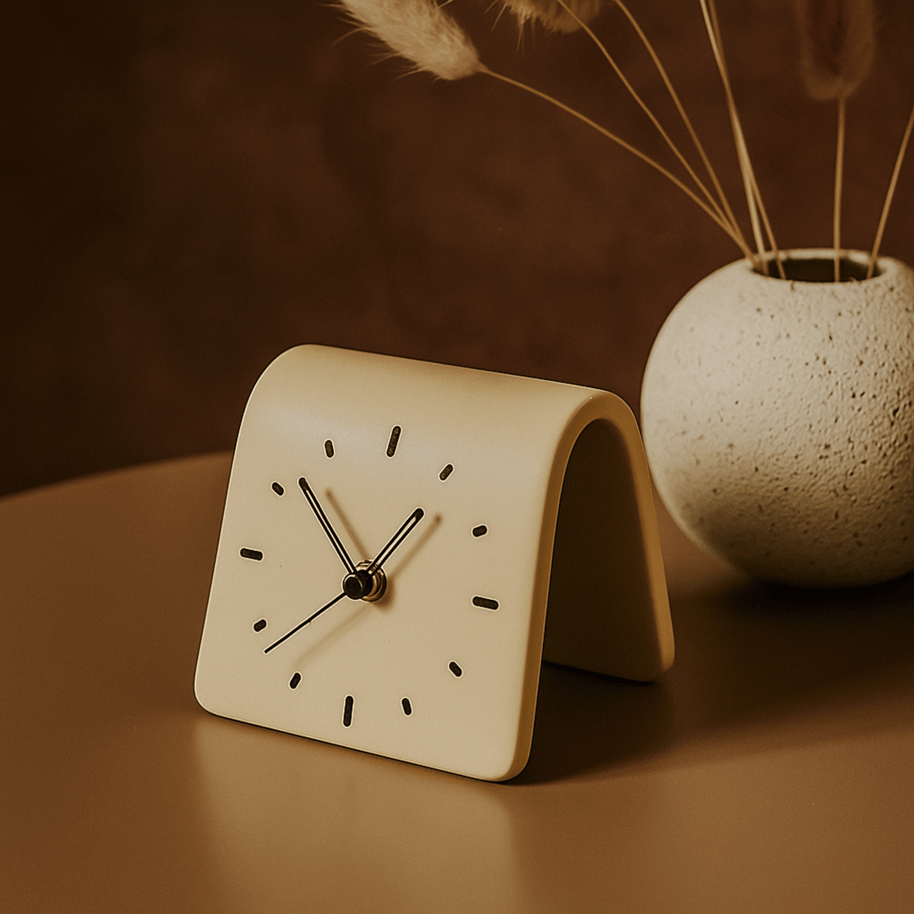 Elegante Keramikuhr – Zeitloses Quadratdesign für Ihr Zuhause