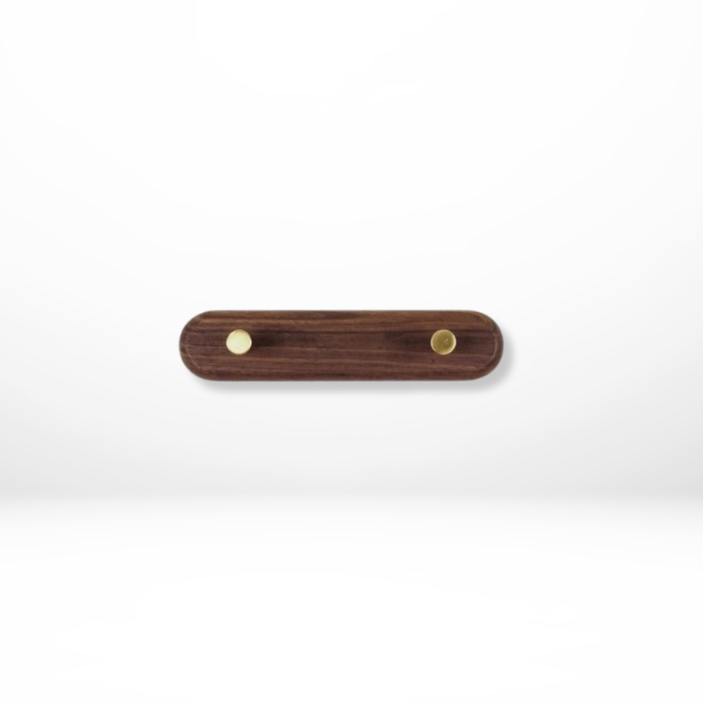Elegante Wandhaken aus Holz mit Messingakzenten – Platzsparende Organizer