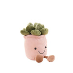 Plüschfigur mit fröhlichem Blumendesign