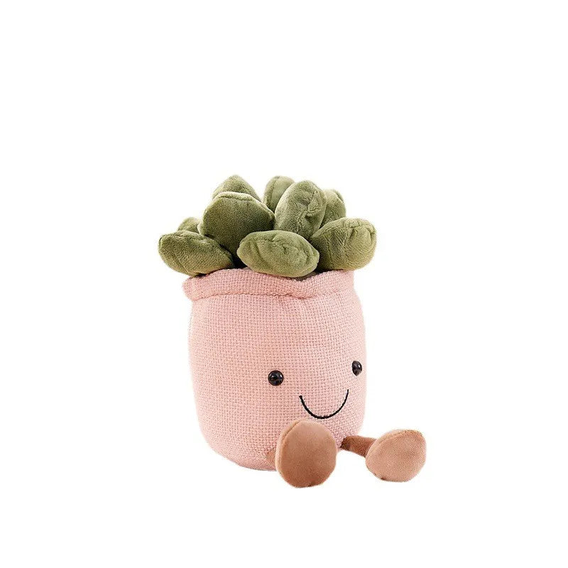 Plüschfigur mit fröhlichem Blumendesign