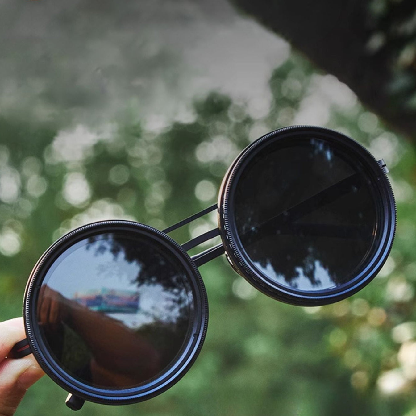 Polarisierte Sonnenbrille im Retro-Stil – Unisex mit einstellbarem Lichtfilter