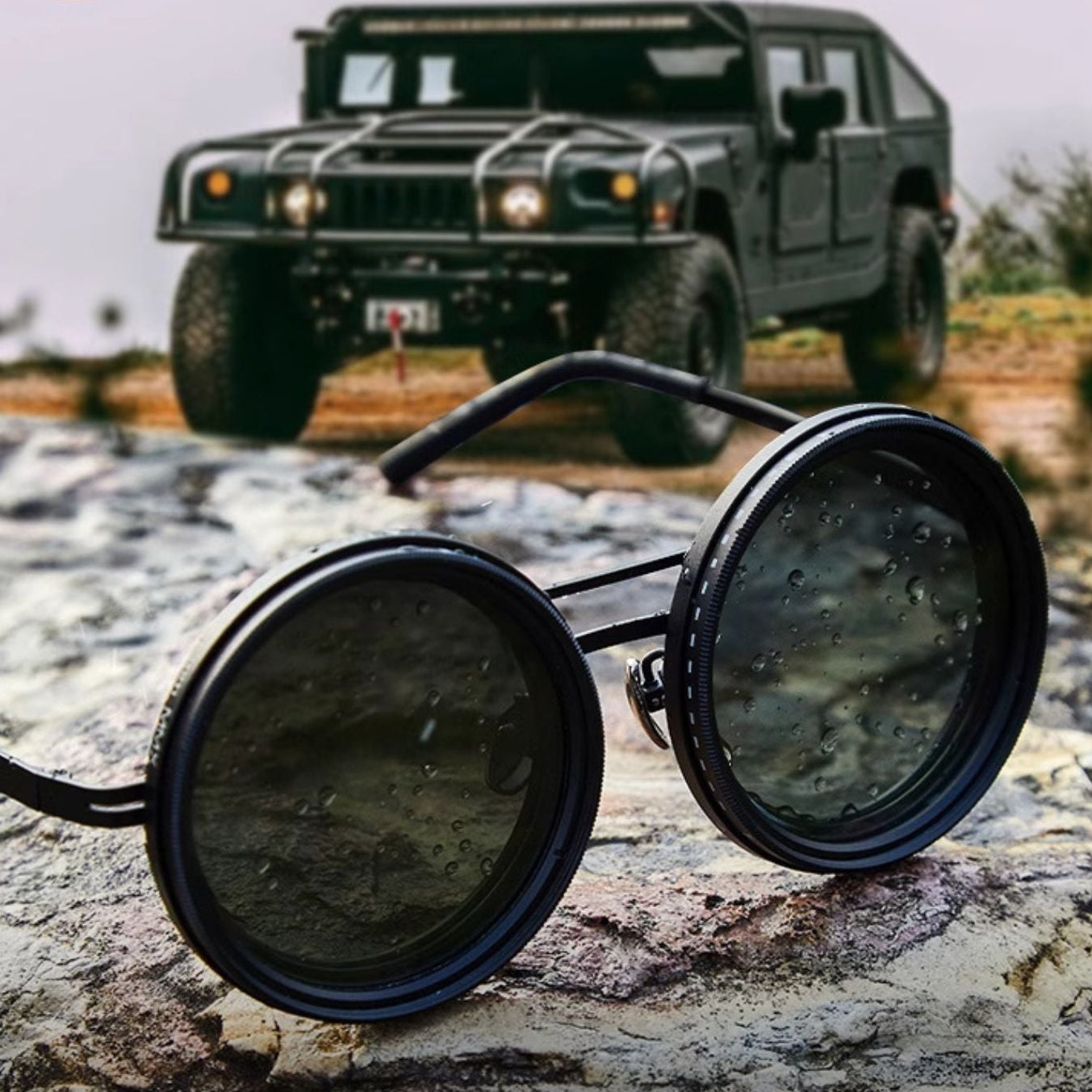 Polarisierte Sonnenbrille im Retro-Stil – Unisex mit einstellbarem Lichtfilter
