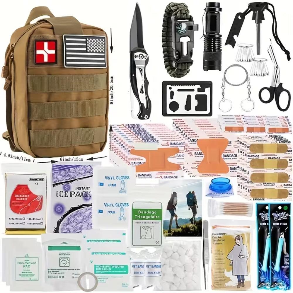 Alleskönner Notfallset für Abenteuer und Outdoor-Aktivitäten