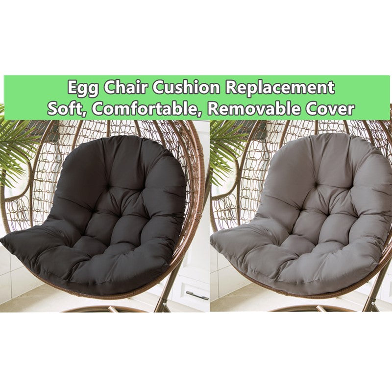 Komfortable Kissen für Garten- und Schaukelsessel – Dunkelgrau – 80x120 cm – Für Innen & Außen