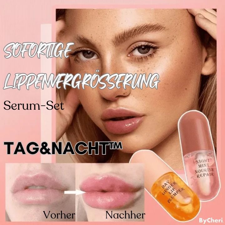 Lippenvolumen Zauber Set für Tag und Nacht