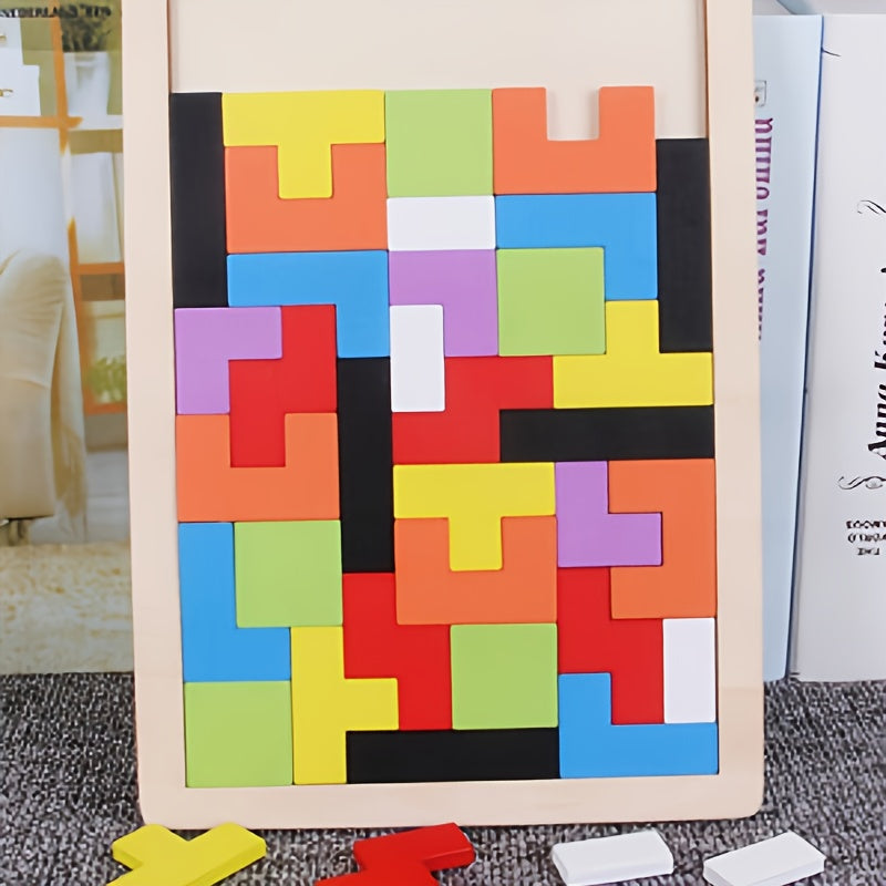 TangramIQ - Creative 3D Wooden Puzzle for Kids and Montessori Learning Toy