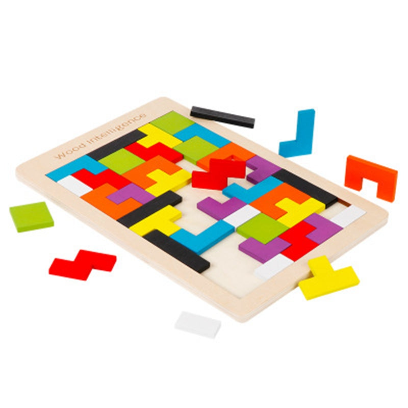 TangramIQ - Creative 3D Wooden Puzzle for Kids and Montessori Learning Toy